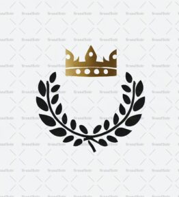 Krone und Lorbeerkranz